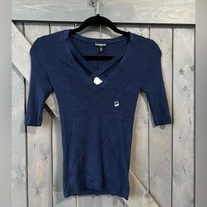 NWT Navy v-neck sweater from Express